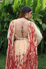 Peach Chevron GownIMG_2420