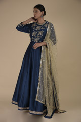 Blue Floral Motif Anarkali398_video