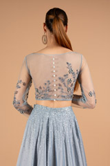 Blue Crystal Katdana Crop-Top SkirtDSC01906