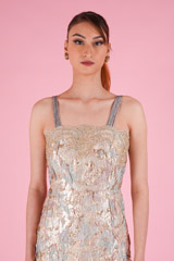 Golden Off Shoulder GownDSC09129