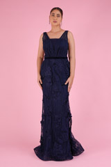 Blue Floral GownDSC09225