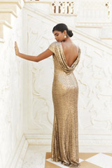 Golden Sequin Gown1