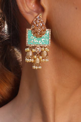 Minakari And Pearl Earrings400-1