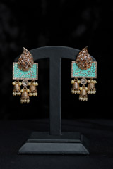 Minakari And Pearl Earrings