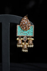 Minakari And Pearl EarringsIMG_1029