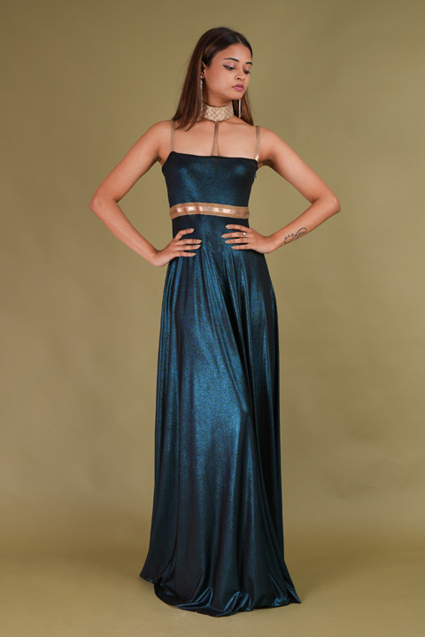 Midnight Blue Sparkling Gown