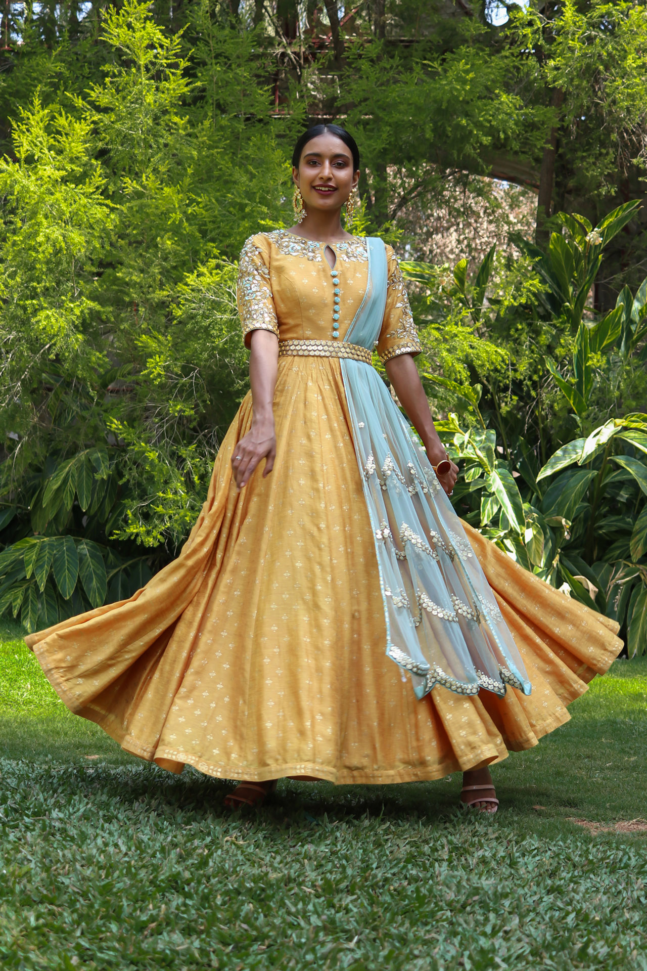  FOIL PRINTED ANARKALI