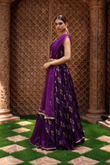 Purple Drape Top LehengaIMG_0206