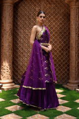 Purple Drape Top LehengaIMG_0208