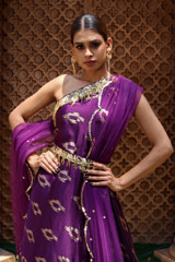 Purple Drape Top LehengaIMG_0221