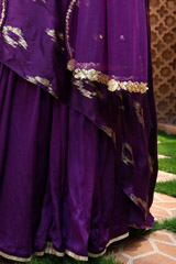 Purple Drape Top LehengaIMG_0231
