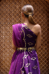 Purple Drape Top LehengaIMG_0244