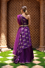 Purple Drape Top LehengaIMG_0251