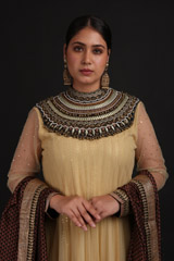 Beige Ethnic Net AnarkaliIMG_1169