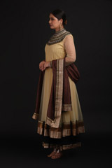 Beige Ethnic Net AnarkaliIMG_1177