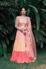 Three Tier Gathered Lehenga