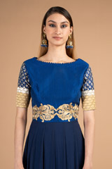 Blue Honeycomb Kurta SetDSC08511