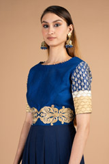 Blue Honeycomb Kurta SetDSC08512
