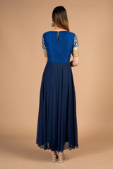 Blue Honeycomb Kurta SetDSC08518