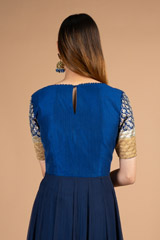 Blue Honeycomb Kurta SetDSC08519