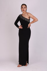 Black Bodycon Single Sleeved Dress4026_video