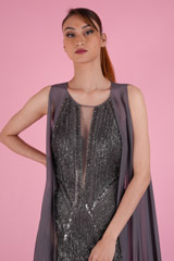 Grey Embellished GownDSC09312
