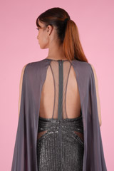 Grey Embellished GownDSC09318