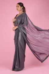 Grey Embellished Saree SetDSC09559