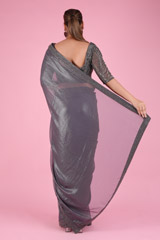 Grey Embellished Saree SetDSC09562