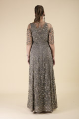 Grey Embellished Gown_DTR2663