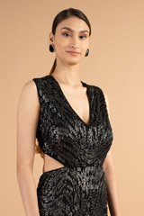 Black Sequins GownDSC01055