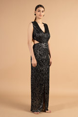 Black Sequins GownDSC01056