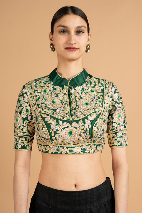 Green Gota Patti Blouse