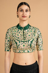 Green Gota Patti BlouseDSC07959