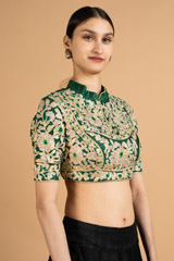 Green Gota Patti BlouseDSC07961