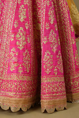 Pink Golden Dori LehengaDSC09678