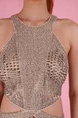 Beige Waist Cut GownDSC09051