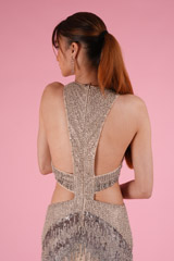 Beige Waist Cut GownDSC09054