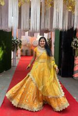 Orange Golden Dori Lehenga1