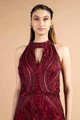 Red Embellished GownDSC00396