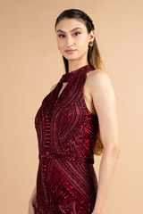 Red Embellished GownDSC00400