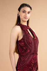 Red Embellished GownDSC00401