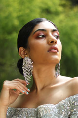 Grey Off Shoulder GownIMG_3895