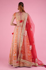 Orange Brocade Gota LehengaDSC09306