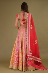 Red Silk Embroidered LehengaDSC09692