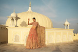Ombre Mor Jharokha LehengaDSC02760
