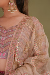 Ombre Mor Jharokha LehengaDSC09291