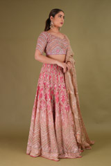 Ombre Mor Jharokha LehengaDSC09293