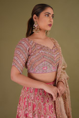 Ombre Mor Jharokha LehengaDSC09294