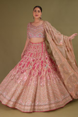 Ombre Mor Jharokha LehengaDSC09295